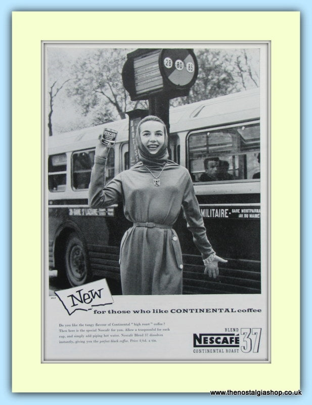 Nescafe Coffee Blend 37. Original Advert 1957 (ref AD5019)