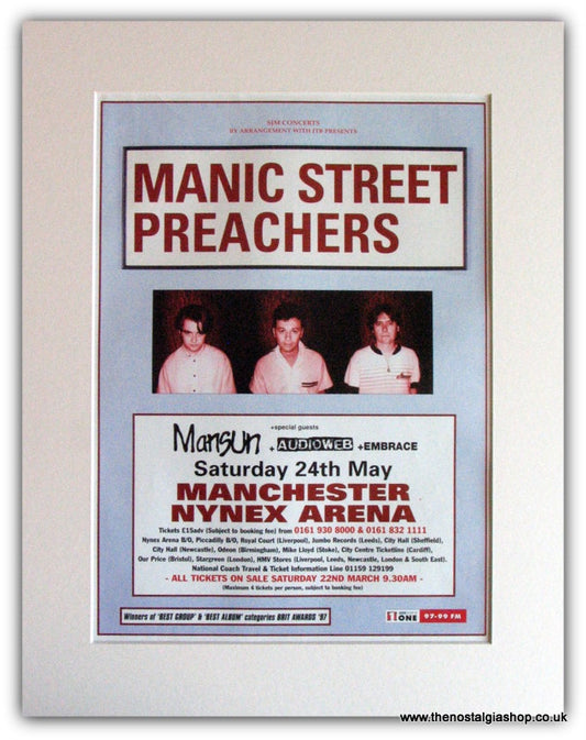 Manic Street Preachers Advert 1997 (ref AD1791)