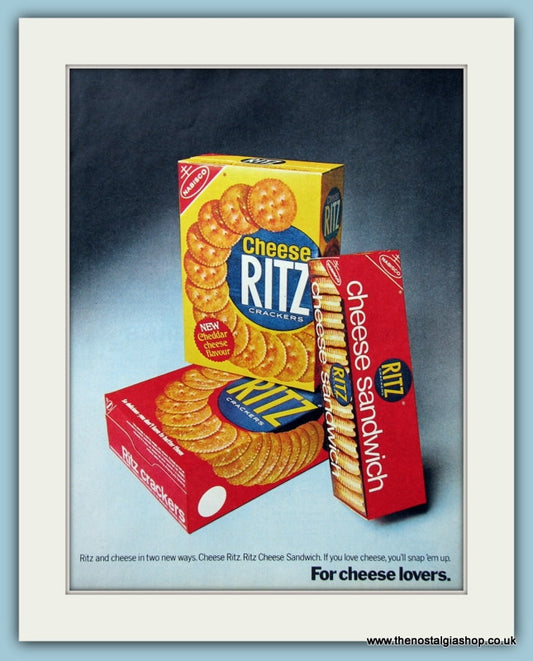 Ritz Cheese Crackers. Original Advert 1970 (ref AD4376)
