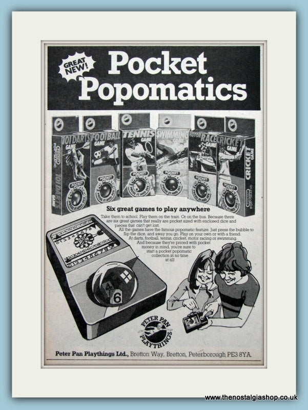 Pocket Popomatics. Original Advert 1979 (ref AD2634)