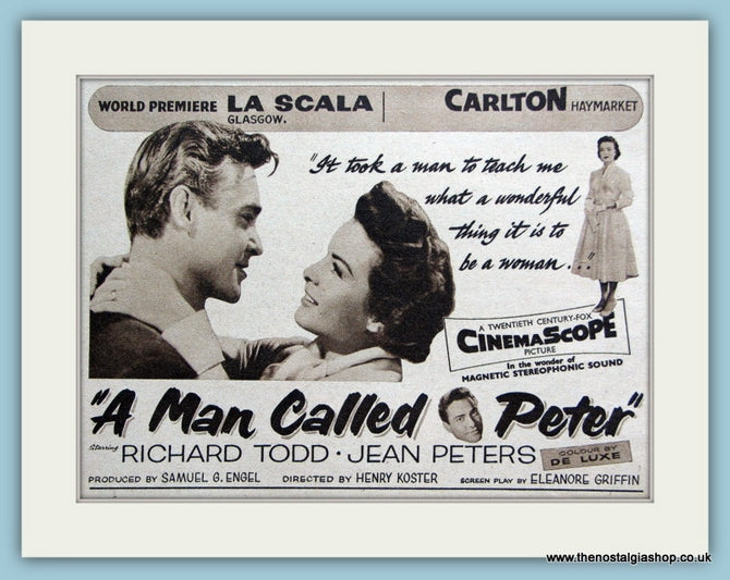 A Man Called Peter starring Richard Todd, 1955 Original Advert (ref AD3222)