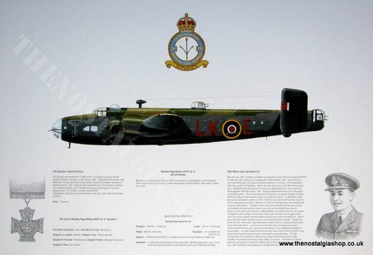 Handley Page Halifax LK797 LK - E. Aircraft print (ref AP019)