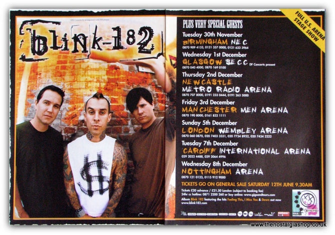 Blink-182 2004 DoubleTour Advert (ref AD1777)
