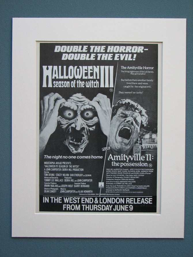 Halloween III & Amityville II   1983 Original advert (ref AD607)