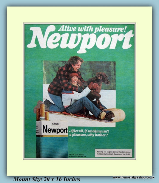 Newport Cigarettes Set Of 2 Original Adverts 1978 (ref AD9450)