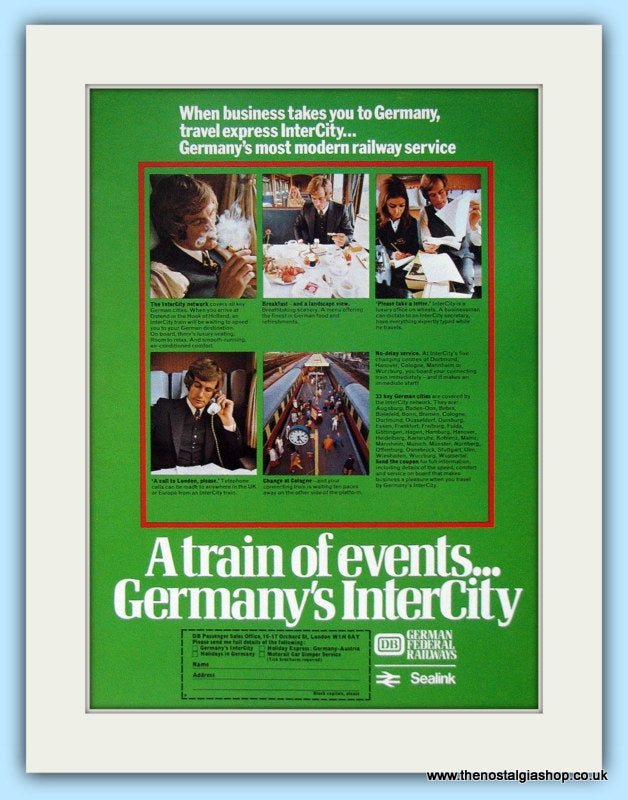 Sealink German Federal Railways Original Advert 1972 (ref AD6557)