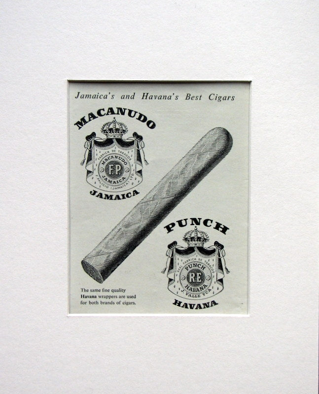 Macanudo & Trovador Cigars 2 x Original adverts 1953 (ref AD1547)