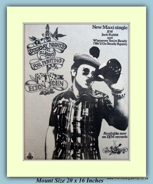 Elton John Original Advert 1973 (ref AD9069)