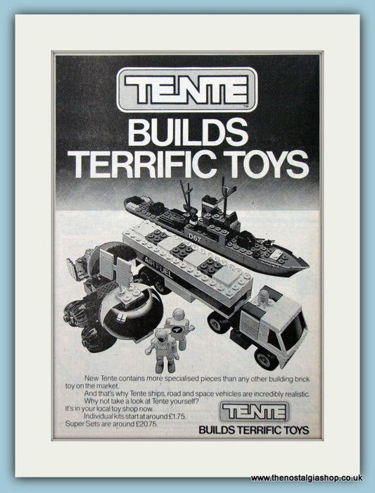 Tente Building Bricks Original Advert 1979 (ref AD2656)