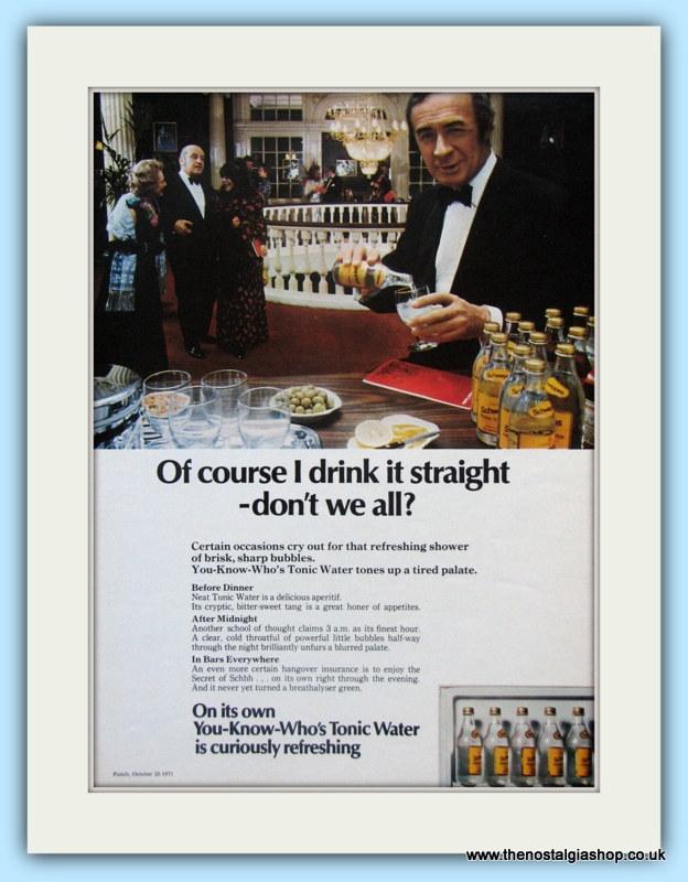 Schweppes. Set of 3 Original Adverts 1971 (ref AD4955)
