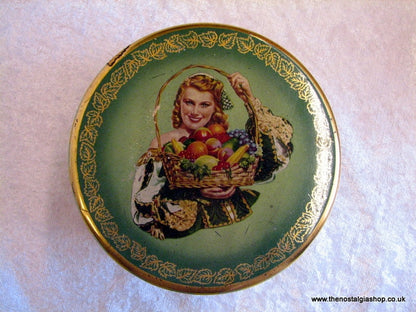Wilkin's Greensleeves Fruit Bon Bons. Vintage Tin (ref nos052)