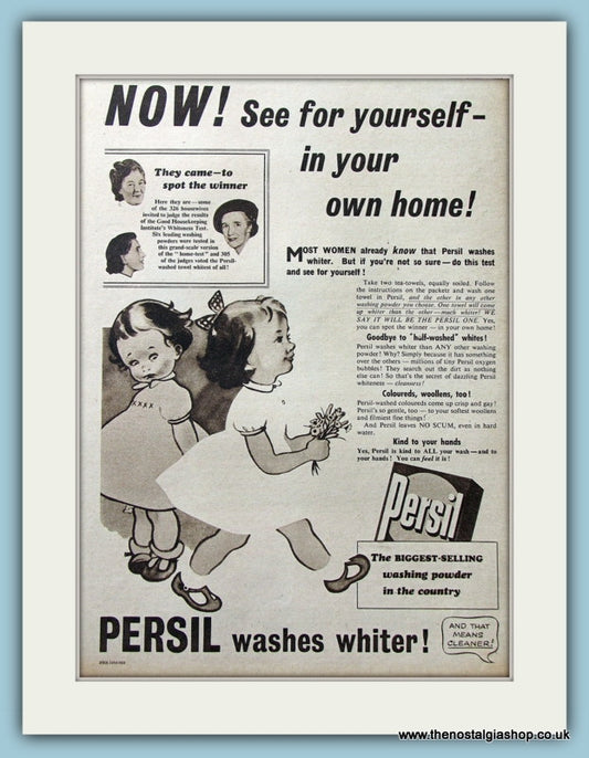 Persil Washing Powder Original Advert 1952 (ref AD4353)