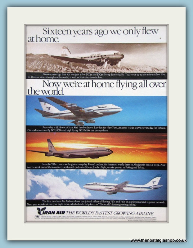 Iran Air Original Advert 1978 (ref AD2129)