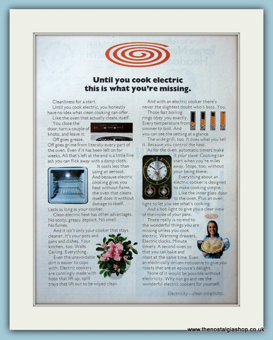 Electricity-Clean Simplicity Original Advert 1970 (ref AD4685)