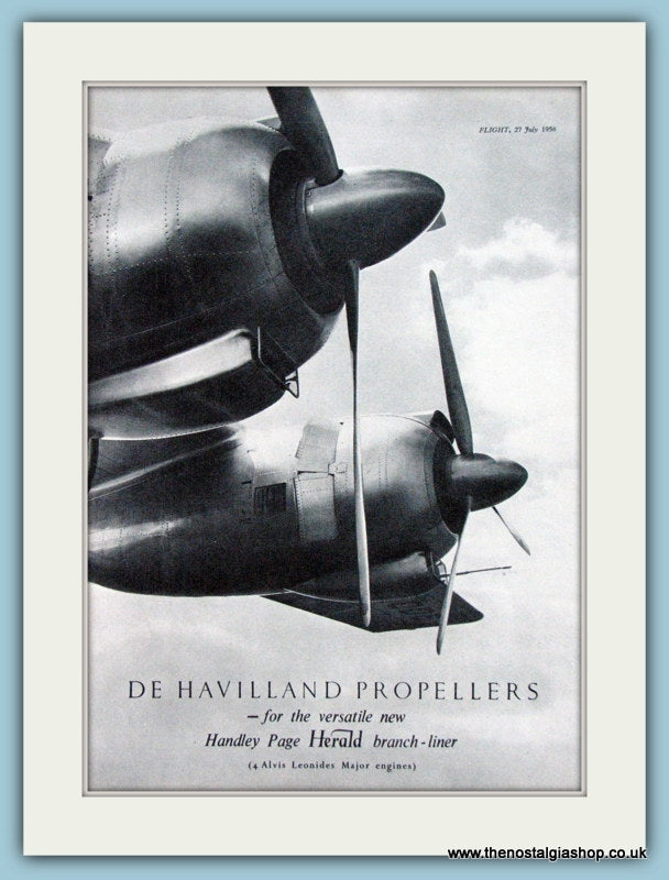 De Havilland Propellers Original Advert 1956 (ref AD4267)