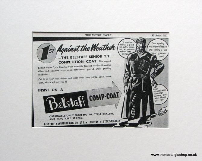 Belstaff Comp-Coat Original Advert 1951 (ref AD1579)