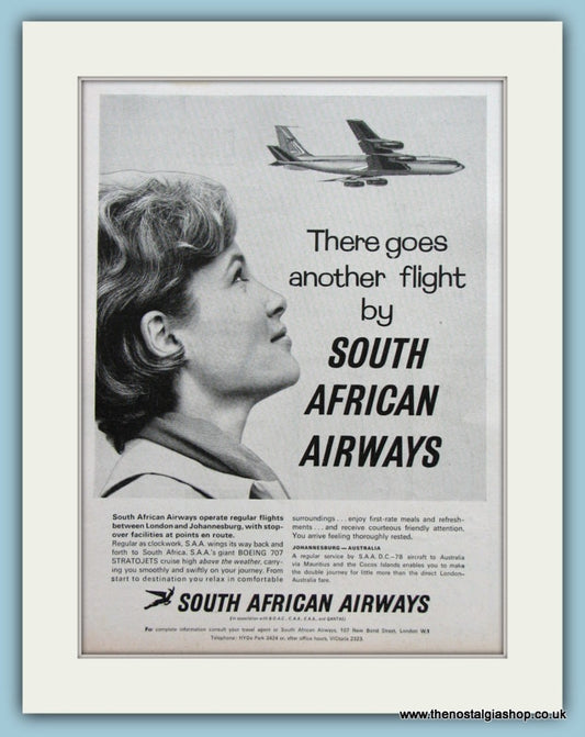 South African Airways Original Advert 1963 (ref AD2159)