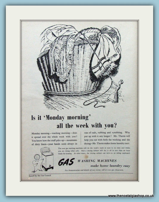 Gas Washing Machines Original Advert 1955 (ref AD4311)