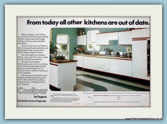Contour Kitchens by Hygena. Original Advert 1977 (ref AD2596)