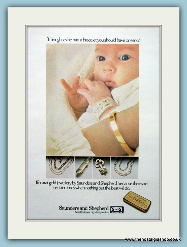 Saunders and Shepherd Jewellers Original Advert 1980's (ref AD6256)