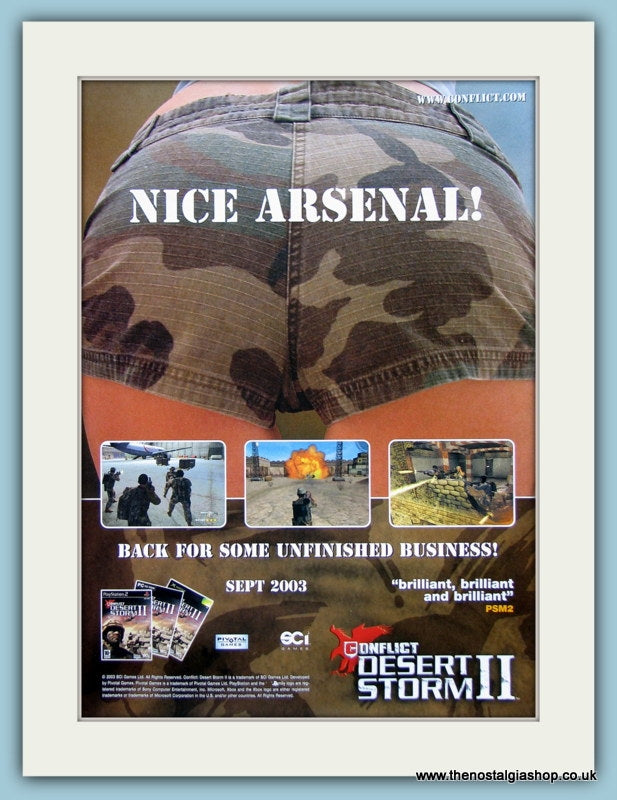 Conflict Desert Storm II Original Advert 2003 (ref AD3977)