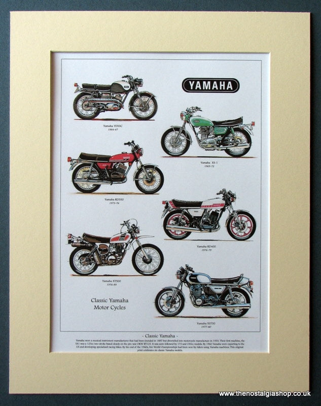 Yamaha Classic Motorcycles Print. (ref PR184)