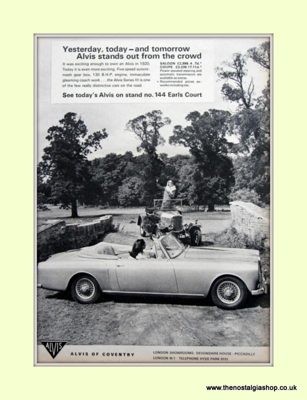 Alvis Series III Set of 2 Original Adverts 1965 (ref AD6650)
