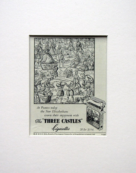 The Three Castles Cigarettes 1953 Original Advert (ref AD1542)