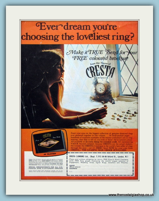 Cresta Colour  Jewellery Brochure Original Advert 1969 (ref AD6195)