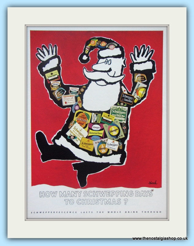 Schweppes Drinks Christmas  Original Advert 1959 (ref AD5011)