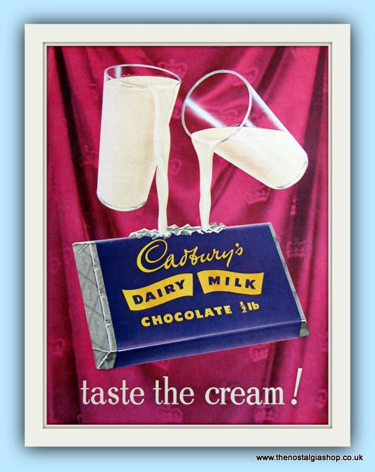 Cadburys Dairy Milk. Original Advert 1953 (ref AD8013)