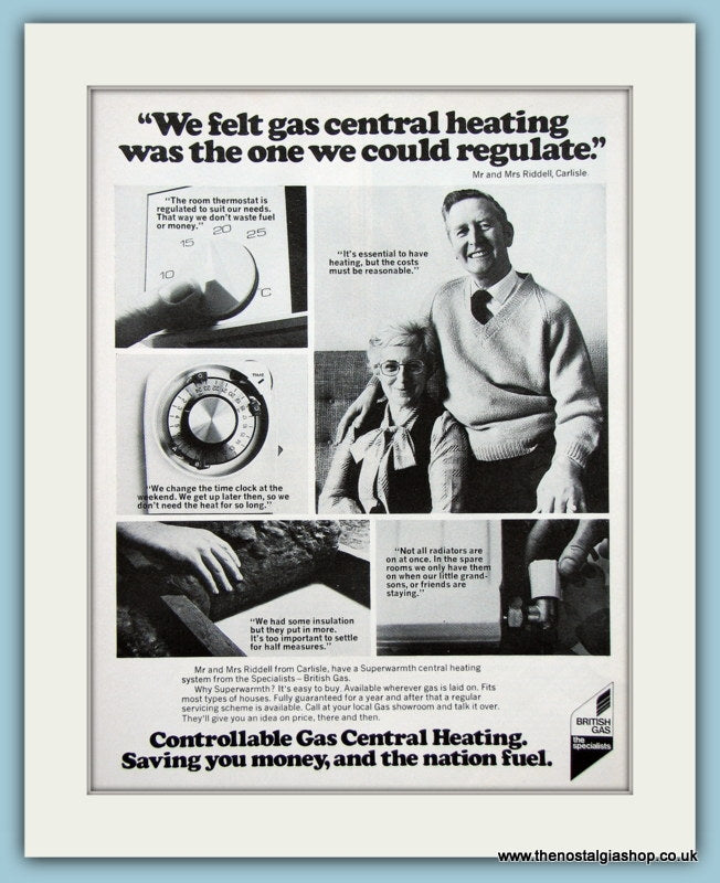 British Gas Central Heating Original Advert 1959 (ref AD2566)