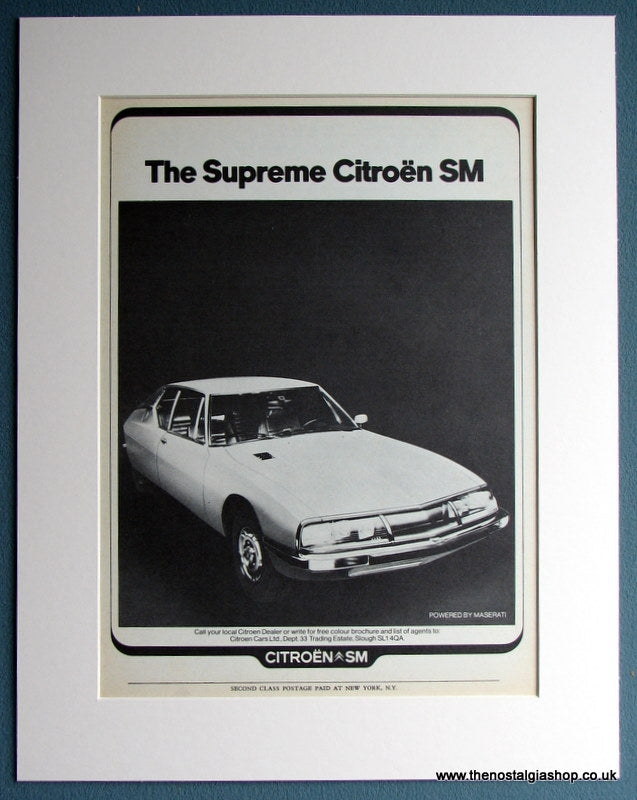 Citroen SM 1972 Original Advert (ref AD1699)