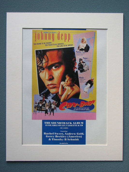 Cry - Baby Johnny Depp 1991 Original advert (ref AD779)