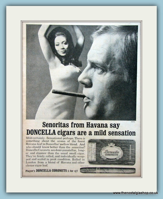 Doncella Coronets Cigars Original Advert 1966 (ref AD6135)