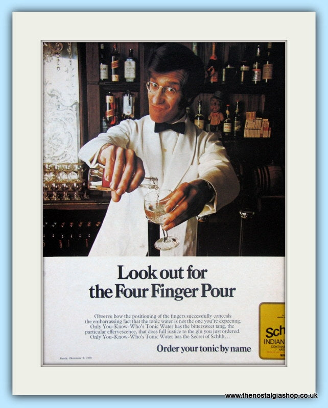 Schweppes Tonic Water Original Advert 1970 (ref AD4977)