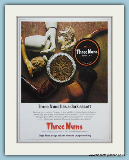 Bell's Three Nuns Tobacco Set Of 3 Original Adverts 1967 & 1973 (ref AD6006)