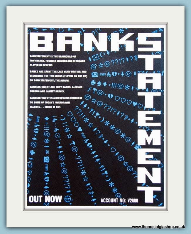 Bankstatement 1989 Original Advert (ref AD3314)