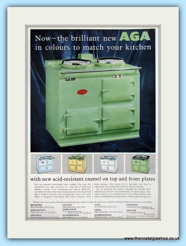 AGA Cooker. Original Advert 1957 (ref AD4752)