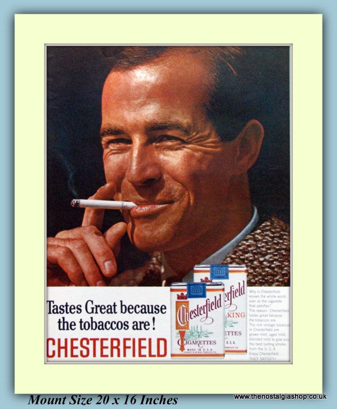 Chesterfield Cigarettes Original Advert 1963 (ref AD9368)