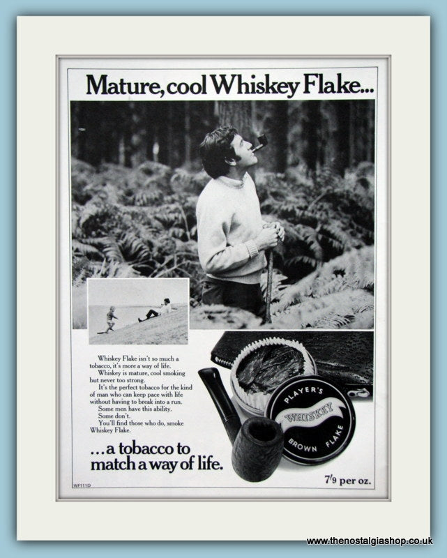Player's Whiskey Brown Flake Tobacco Original Advert 1971 (ref AD6150)