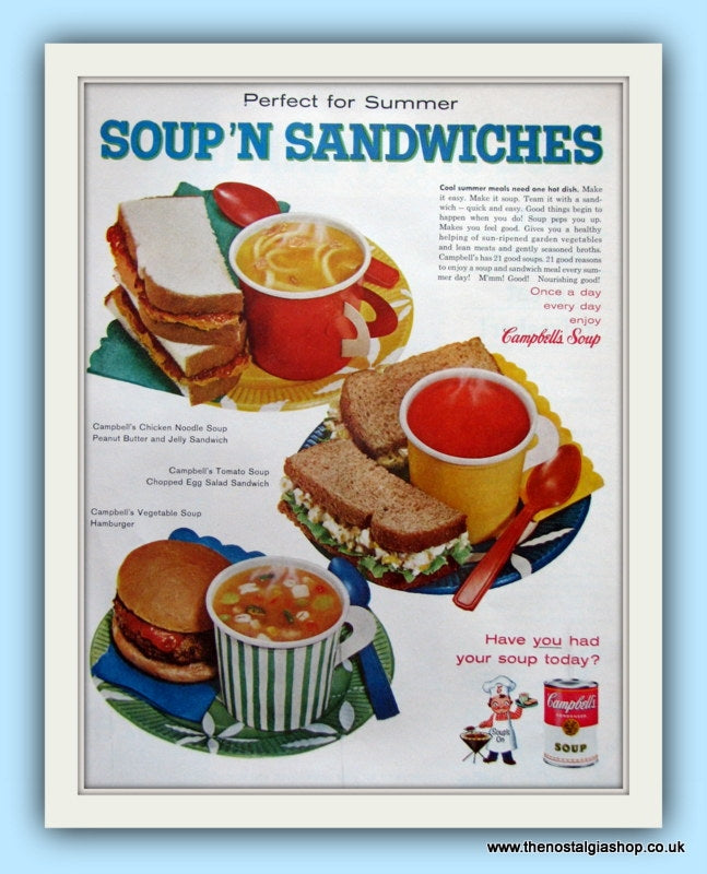 Campbell's Condensed Soup. Original Advert 1960 (ref AD8117)