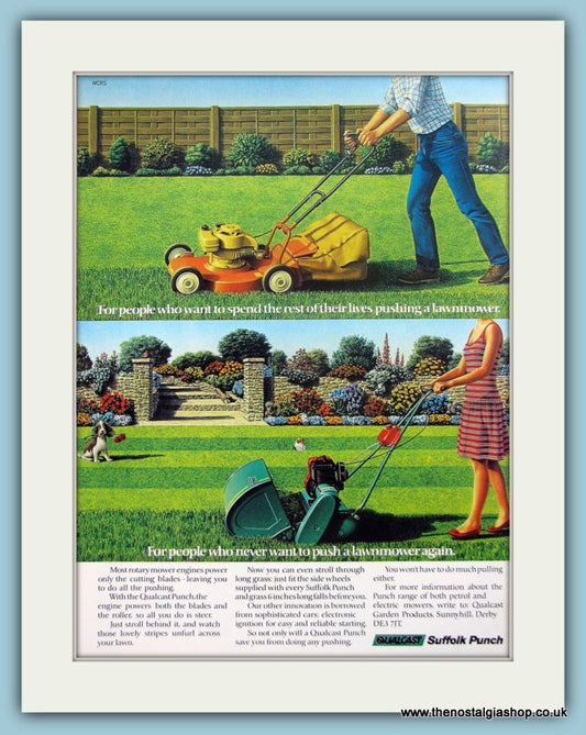 Qualcast Suffolk Punch. Original Advert 1983 (ref AD4606)