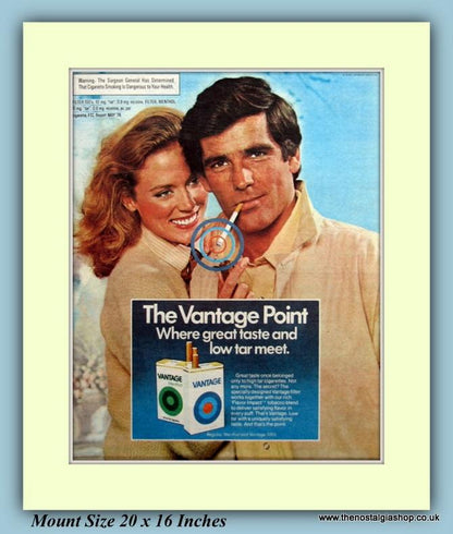 Vantage Cigarettes Set Of 2 Original Adverts 1979 (ref AD9452)