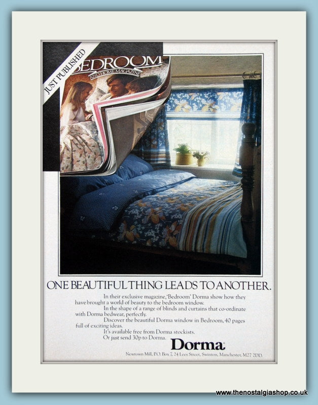 Dorma Bedroom Accessories Original Advert 1979 (ref AD2388)
