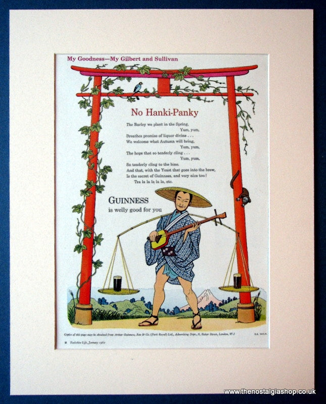 Guinness Chinese Man 1962 Original Advert (ref AD1144)