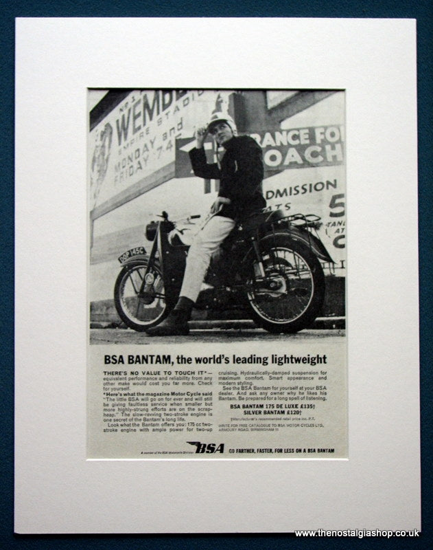BSA Bantam. Original advert 1966 (ref AD1262)