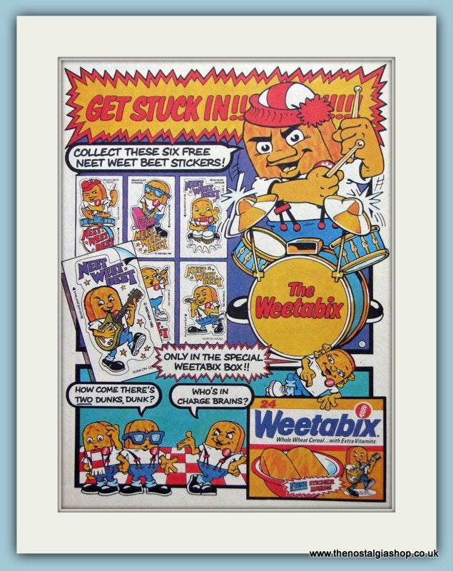 Weetabix Collect Stickers Original Advert 1983 (ref AD6428)