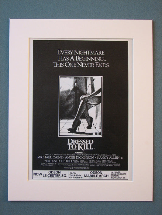 Dressed To Kill Original Advert (ref AD414)