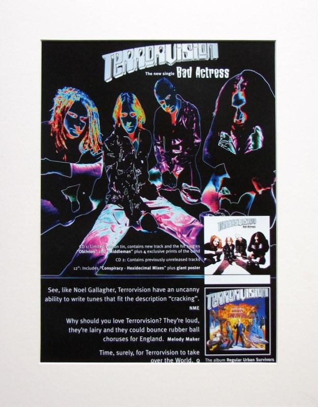 Terrorvision Set of 3 Original adverts 1996 (ref AD889)